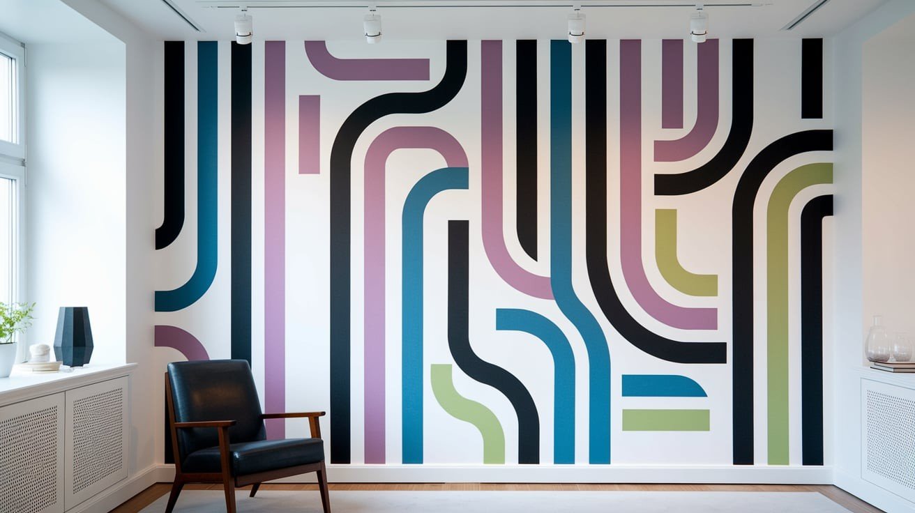 Accent Walls with Abstract Lines