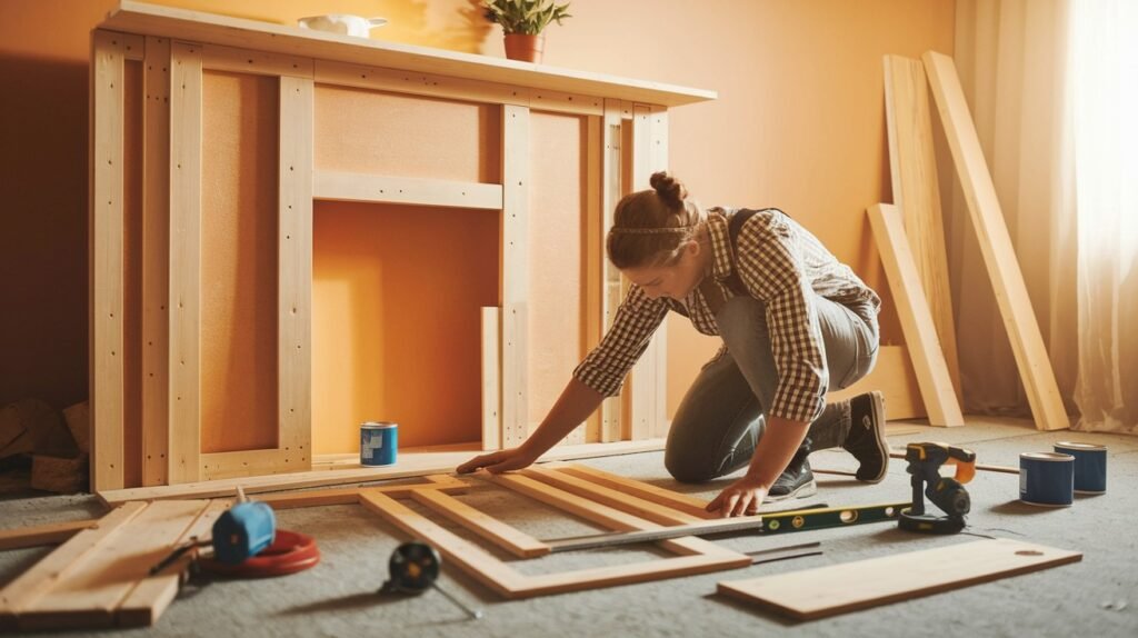 DIY Fireplace Frame