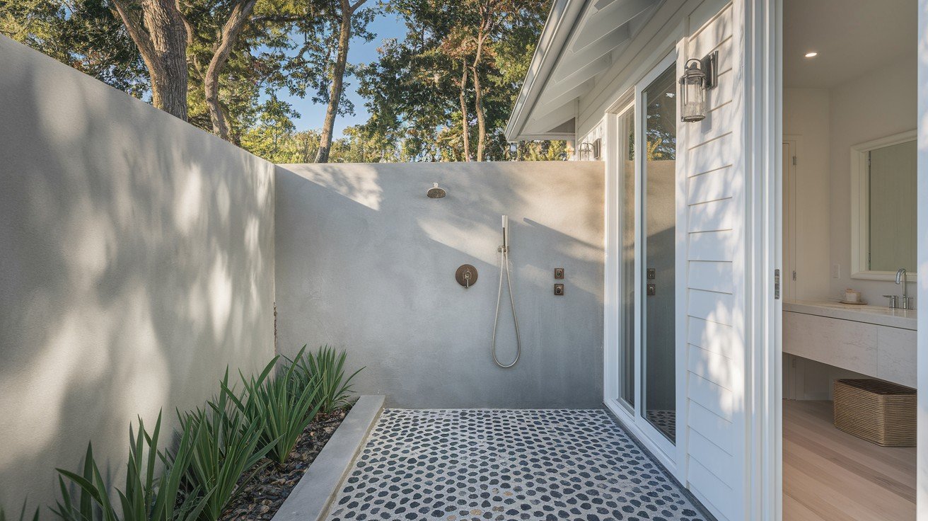 Outdoor Shower with Indoor Access