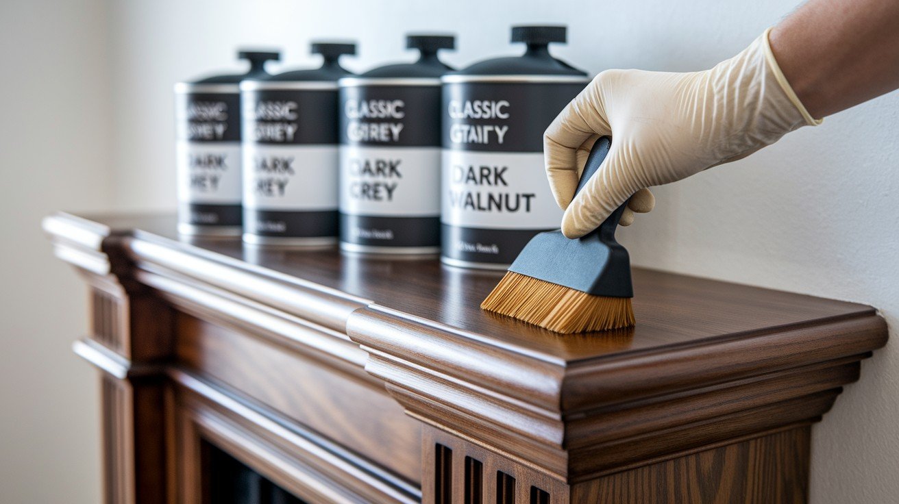 Stain or Paint the Mantel