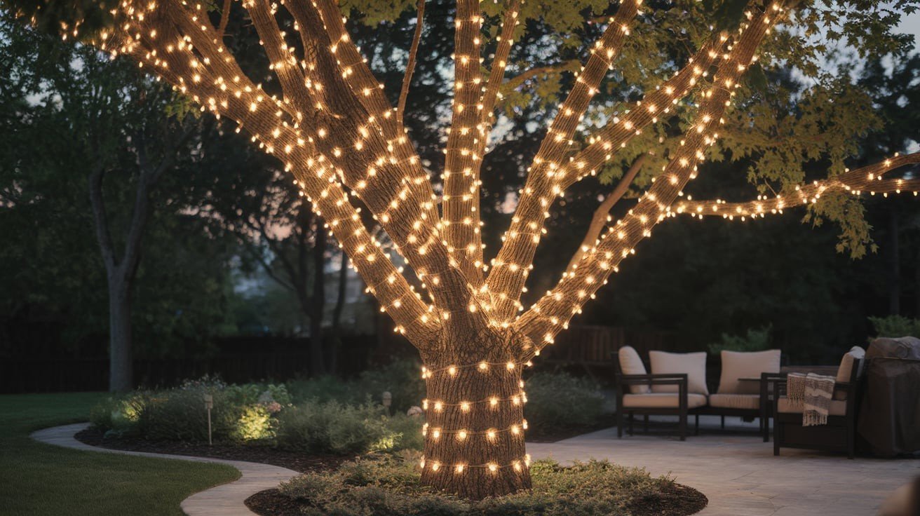 Wrap Trees with Classic String Lights