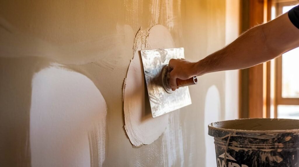 Apply Skip Trowel Texture