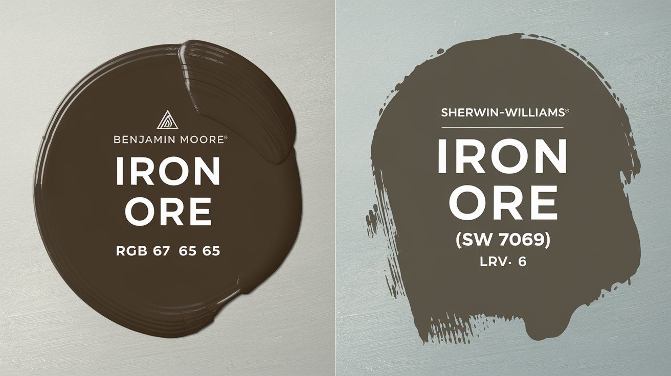 Benjamin Moore Iron Ore vs. Sherwin-Williams Iron Ore