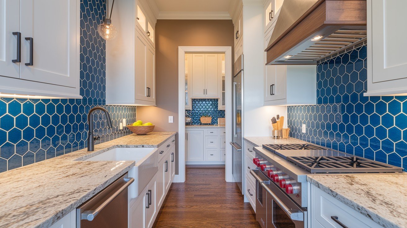 Bold Blue Accent Tiles
