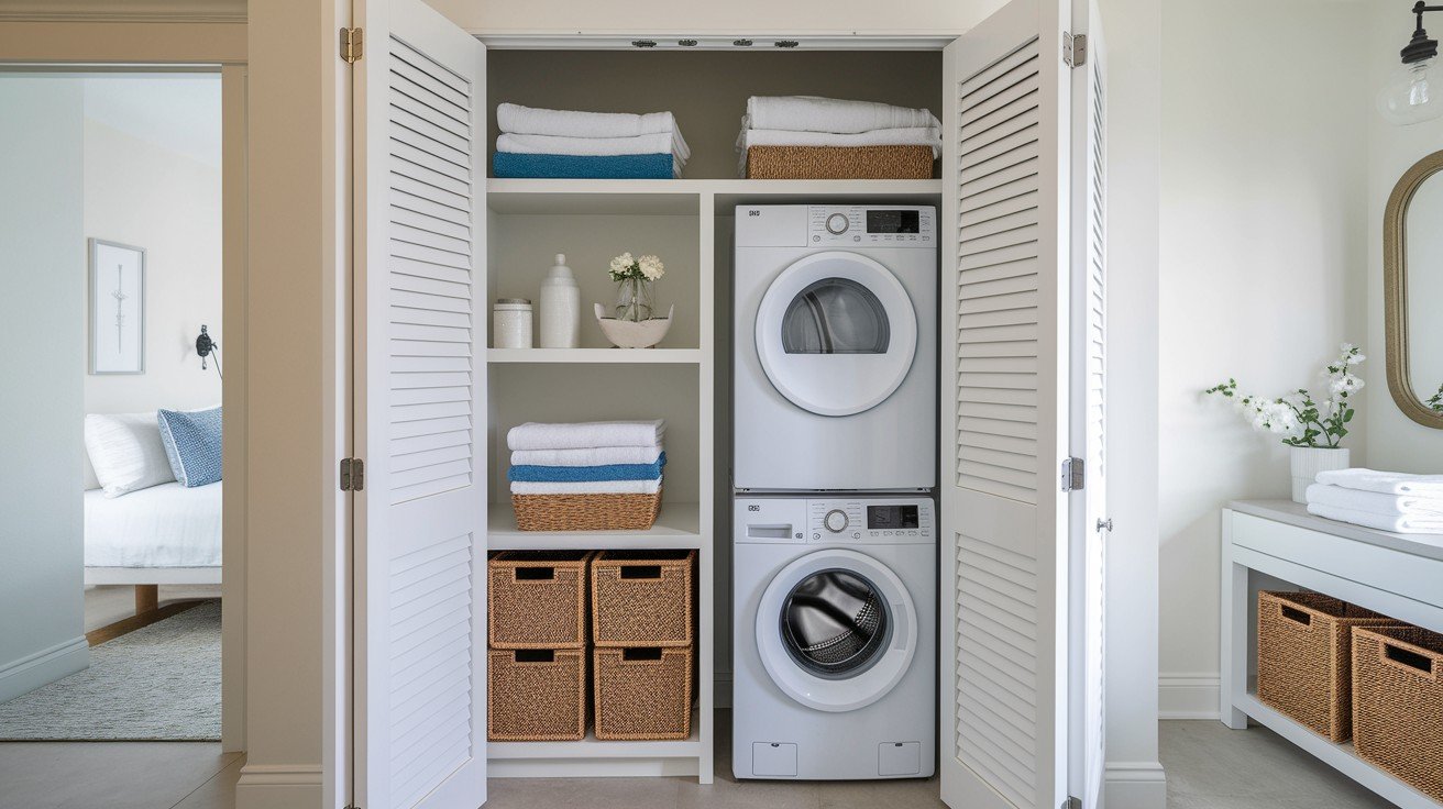 Closet-Style Laundry with Bi-fold Doors
