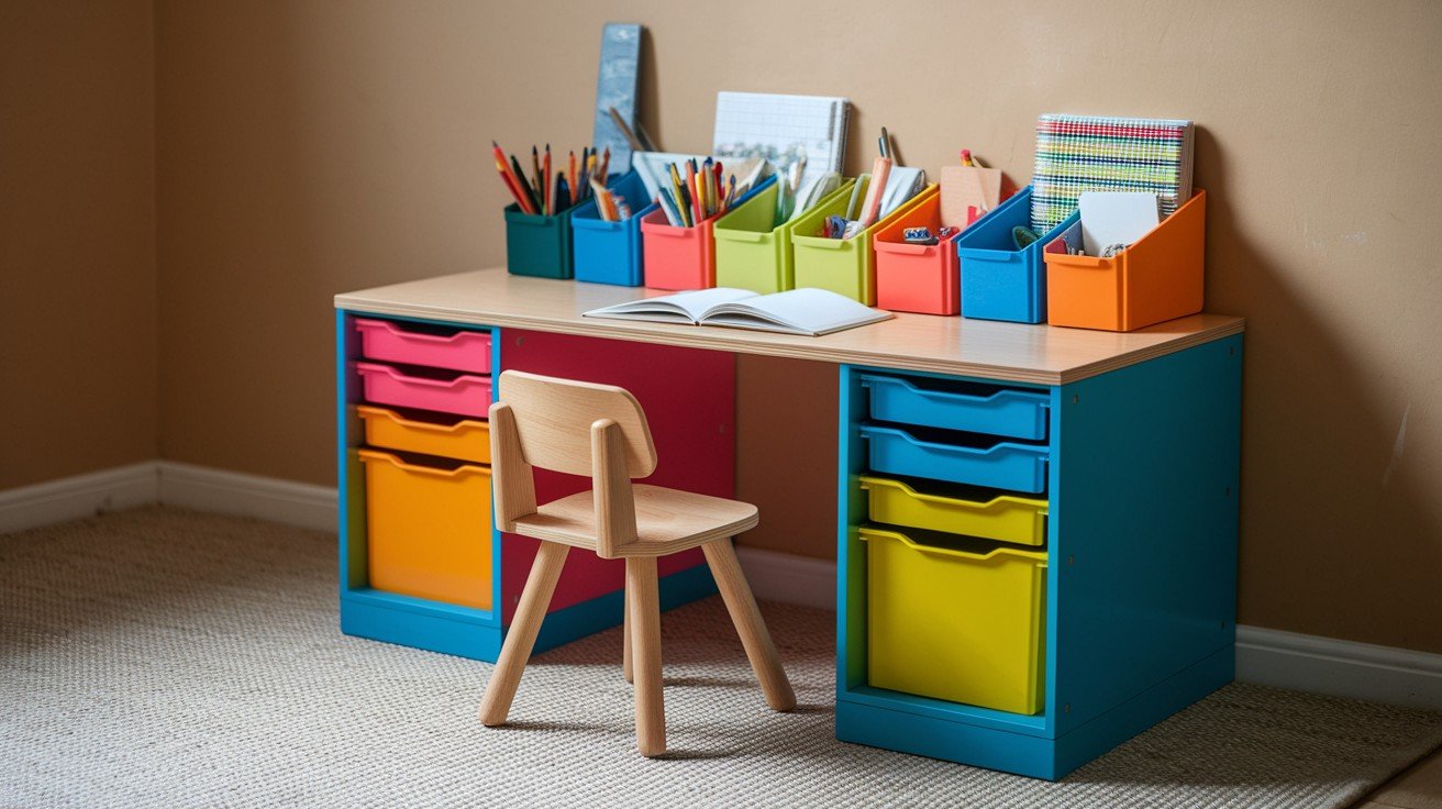 DIY Kids' Desk With Trofast Legs