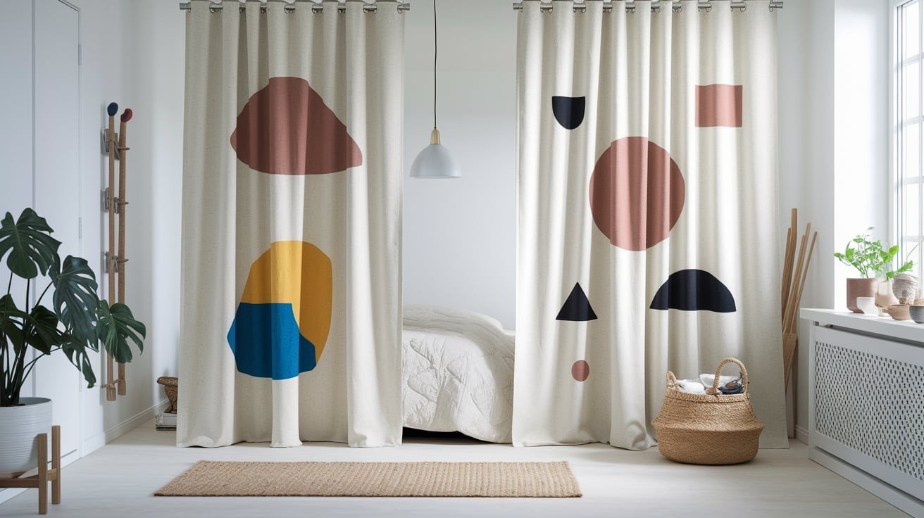 DIY Painted Drop Cloth Curtains for Budget-Friendly Customization