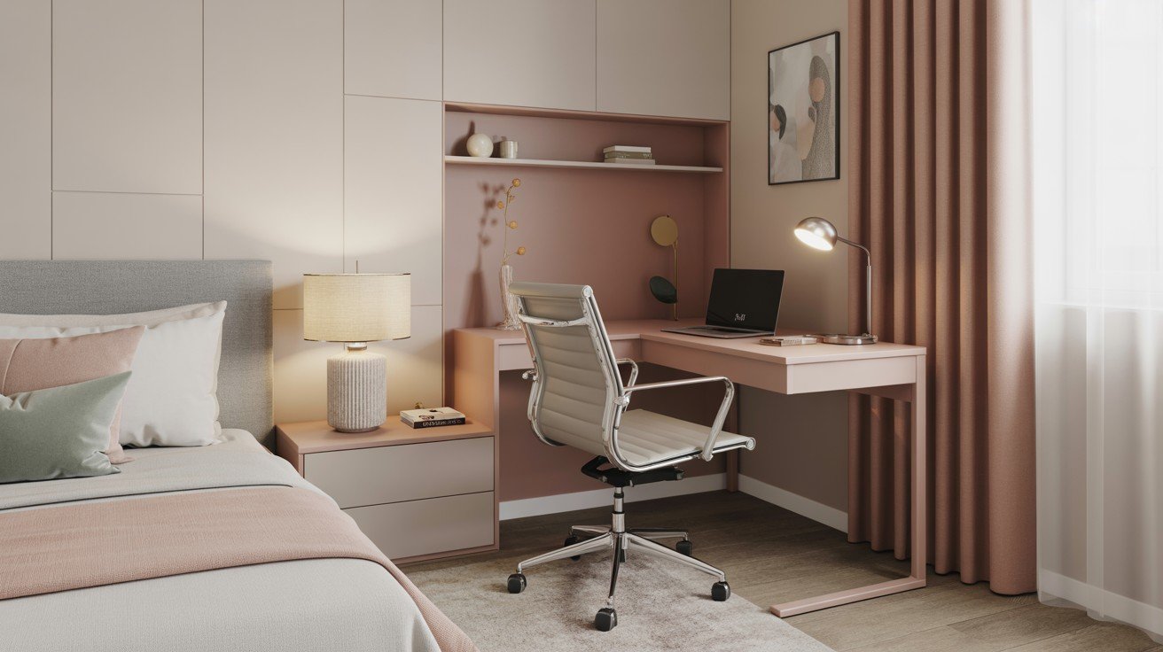 Desk and Chair Combo for a Mini Home Office