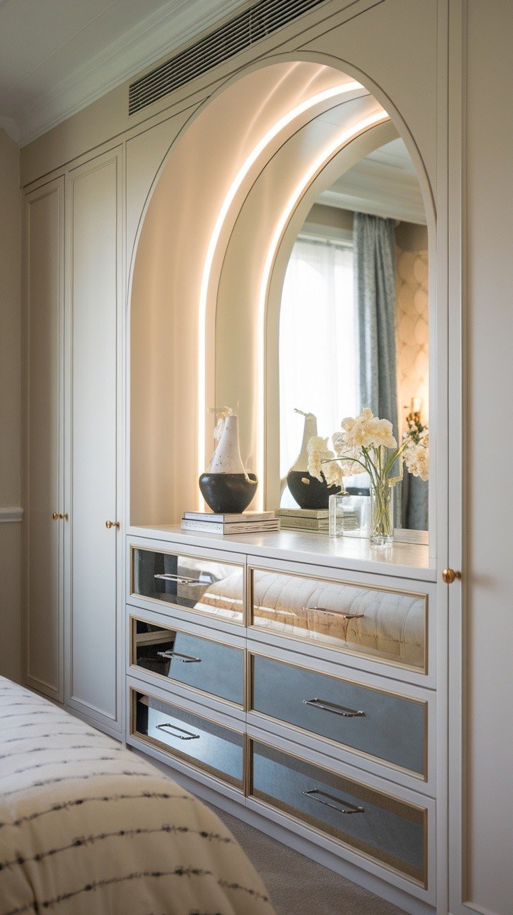 Glass Door Display Dresser for Small Spaces