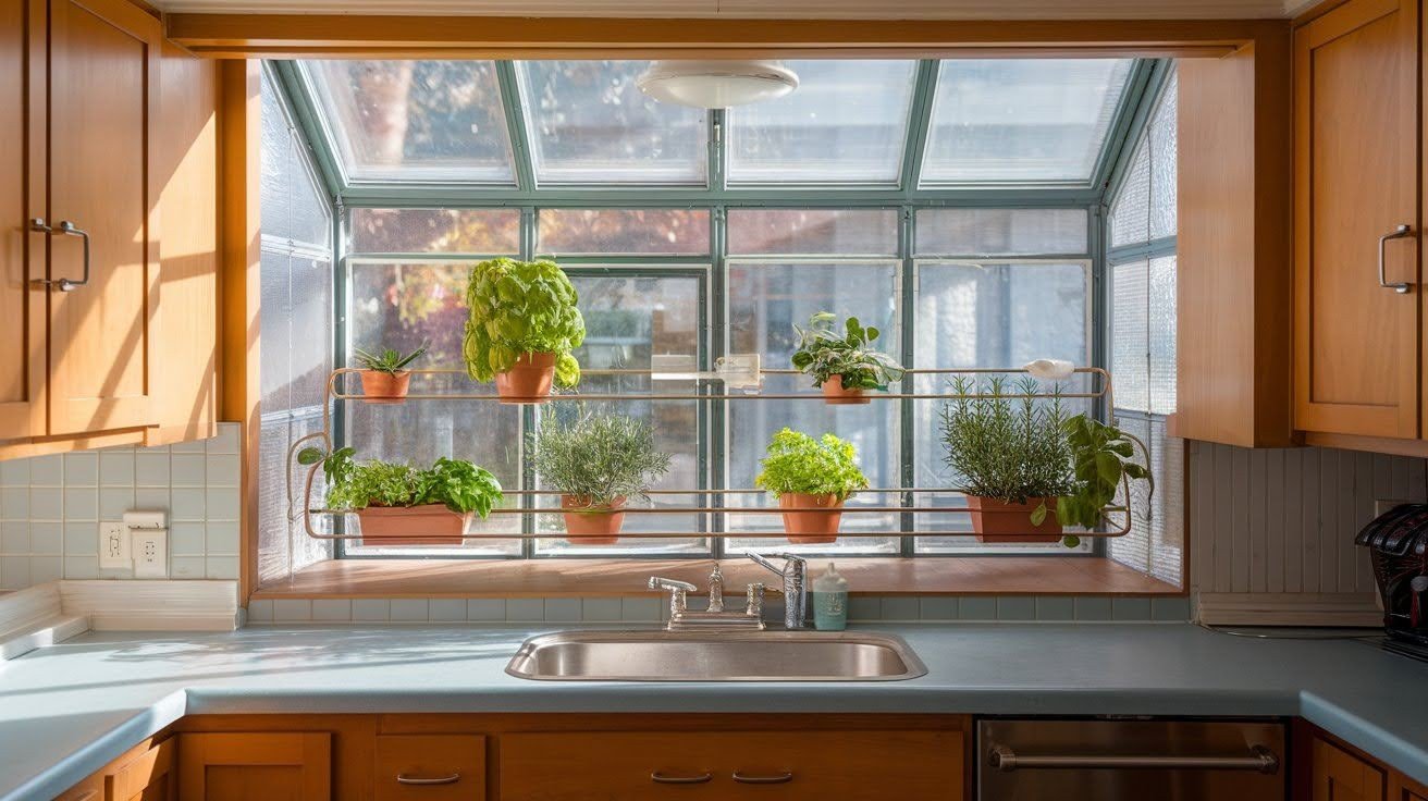 Greenhouse Windows Above Sinks