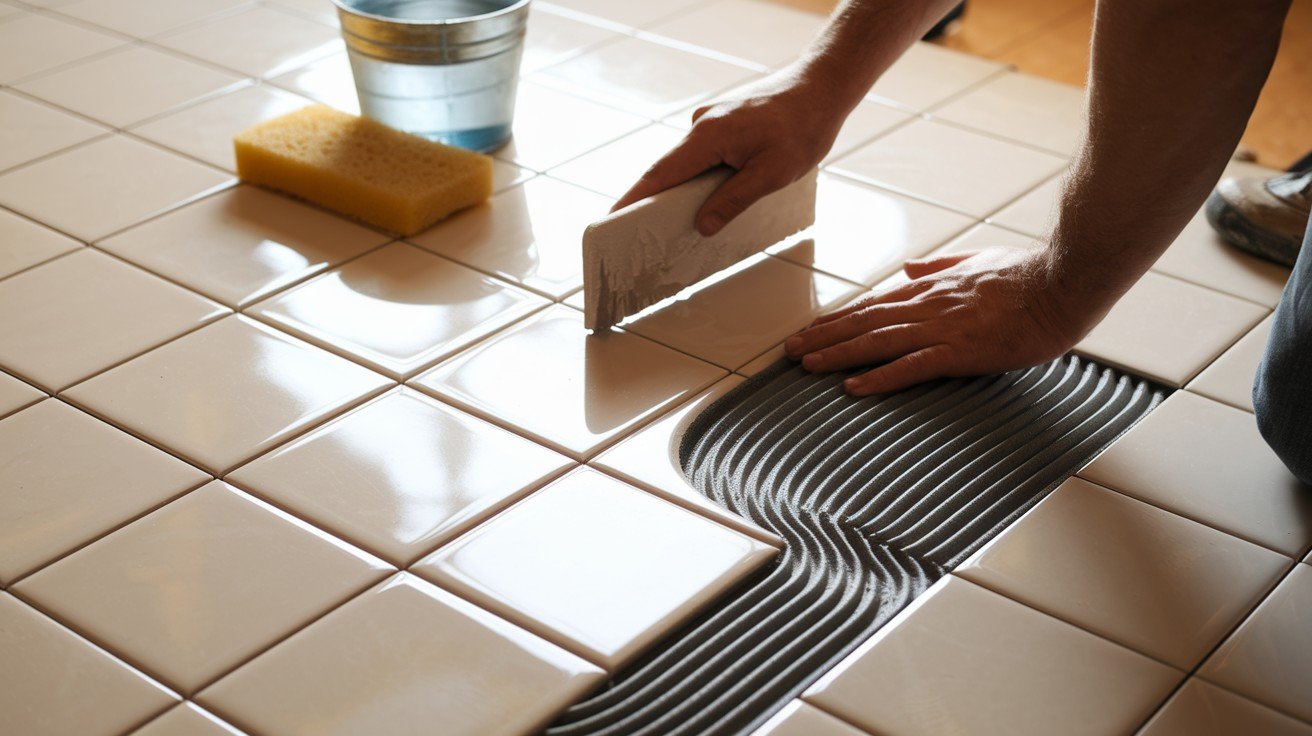 Grout the Tile Floor