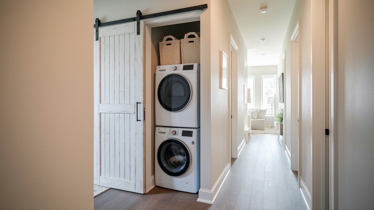 Hallway Nook with Sliding Barn Door