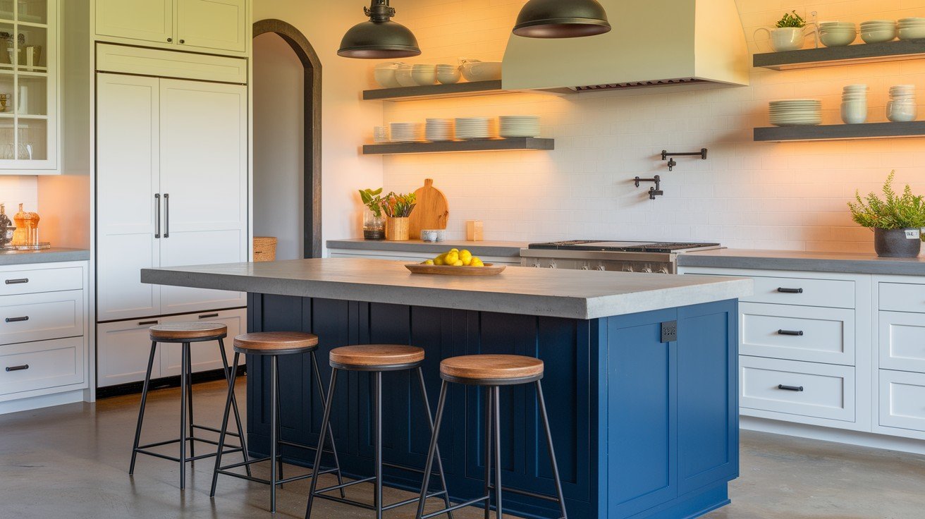 Industrial Navy and White Mix