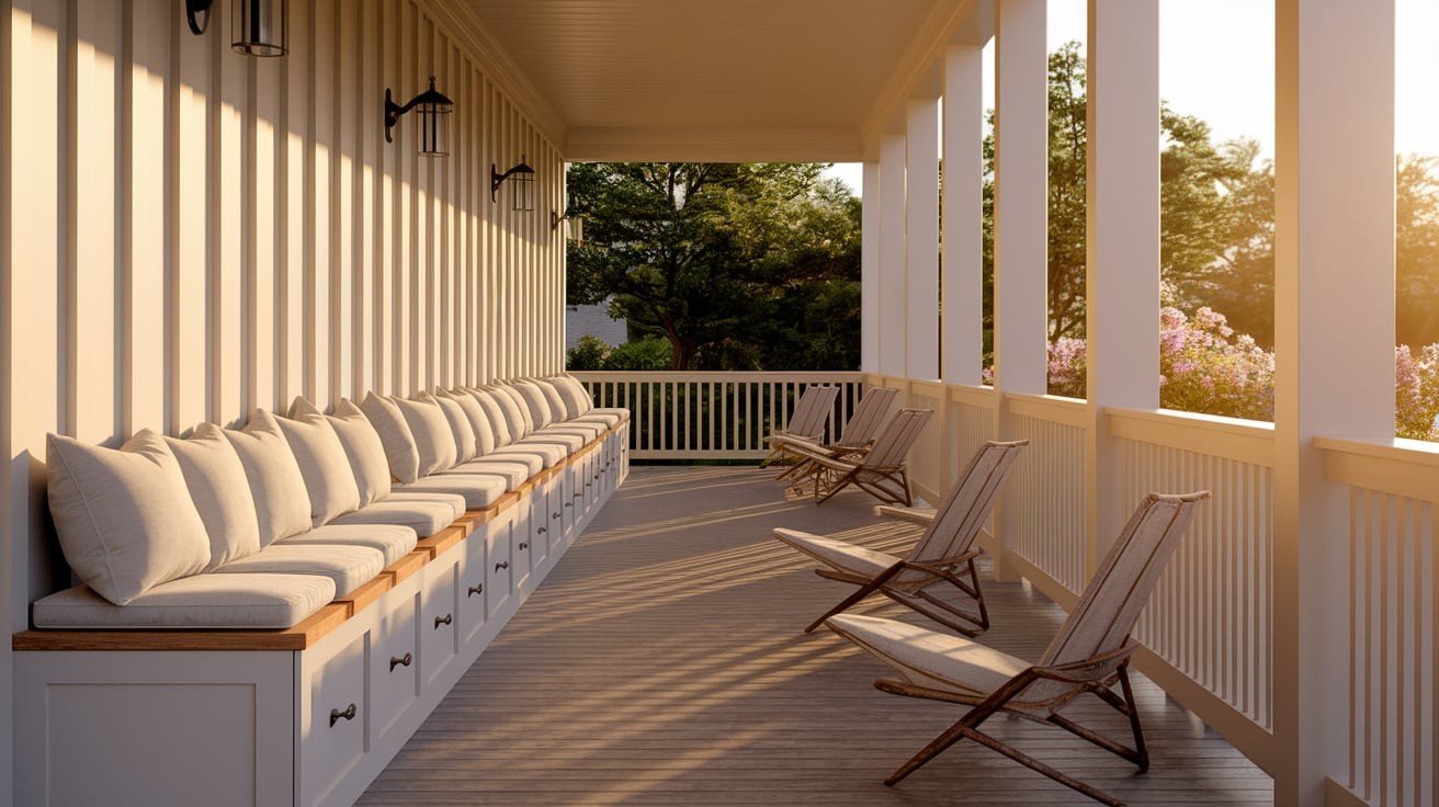 Install Narrow Furniture or Built-In Seating
