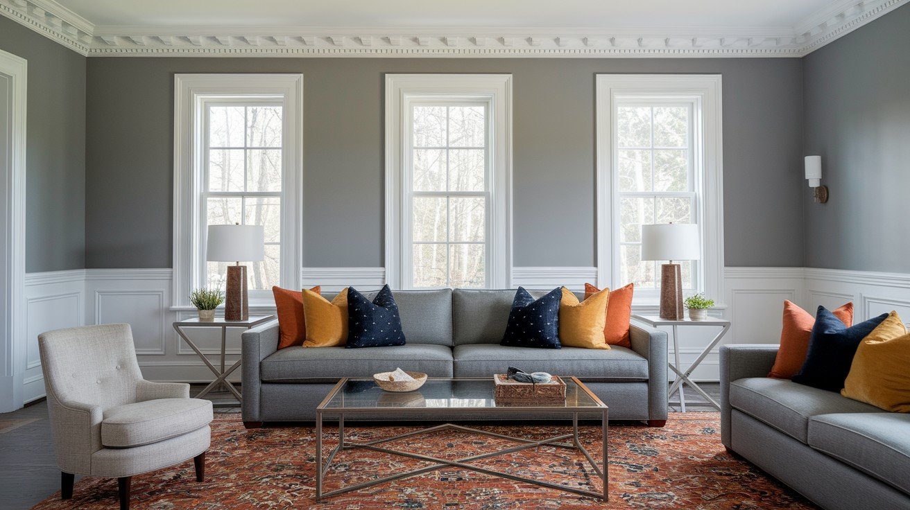 Inviting Living Room with Cozy Elements
