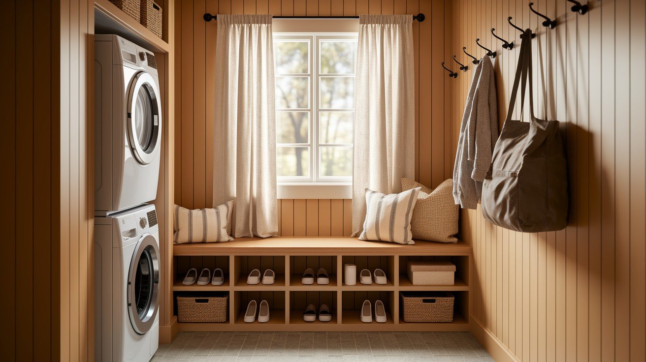 Mudroom-Laundry Hybrid Bench with Storage