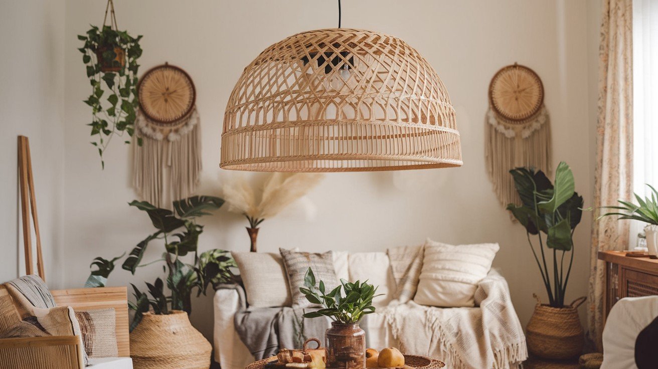 Natural Rattan Pendant