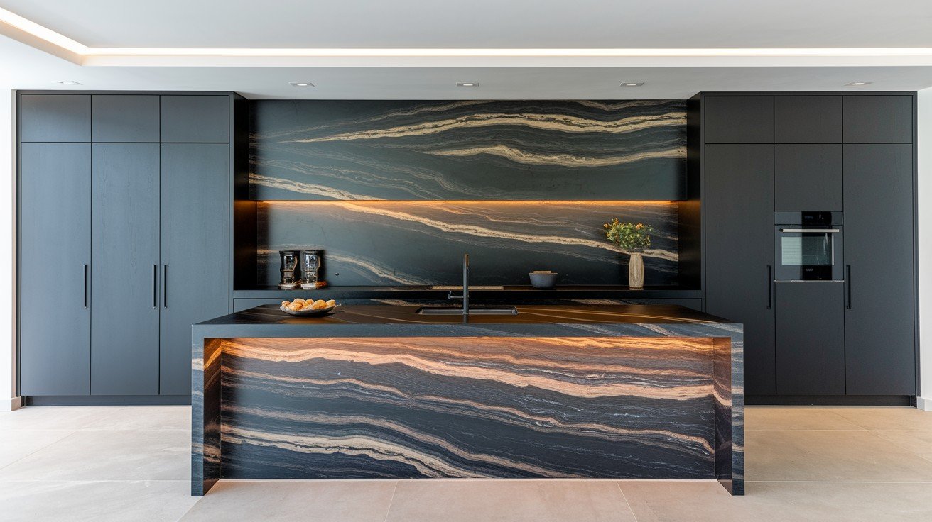 Natural Stone Slab Backsplashes