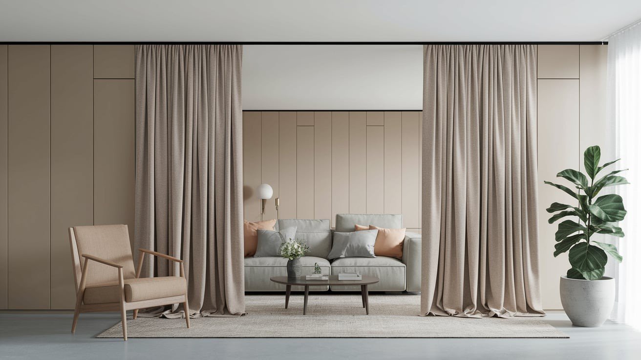 Neutral Curtains That Blend Seamlessly with the Walls