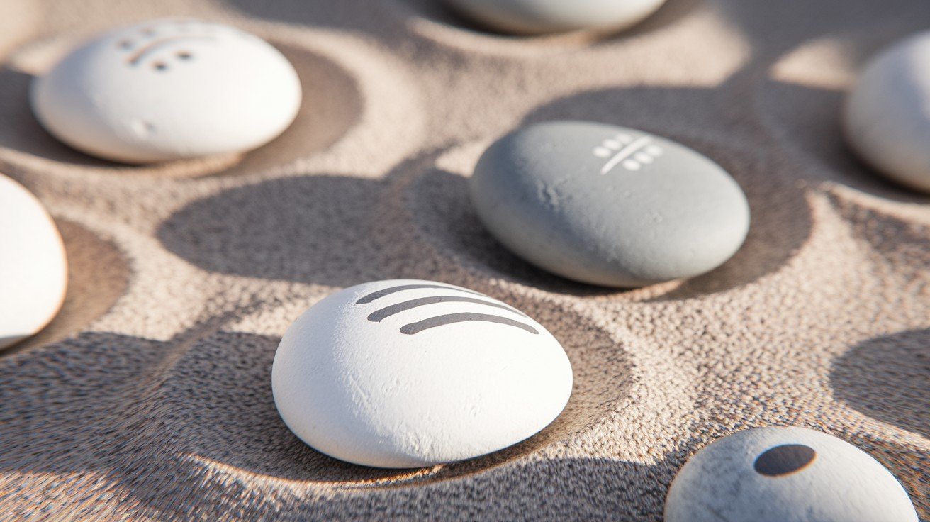 Paint Stones with Minimalist Designs 