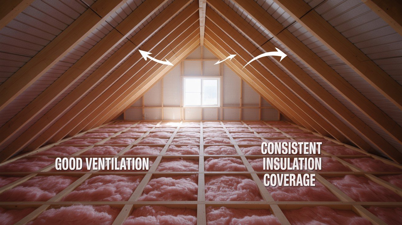 Proper attic ventilation and insulation