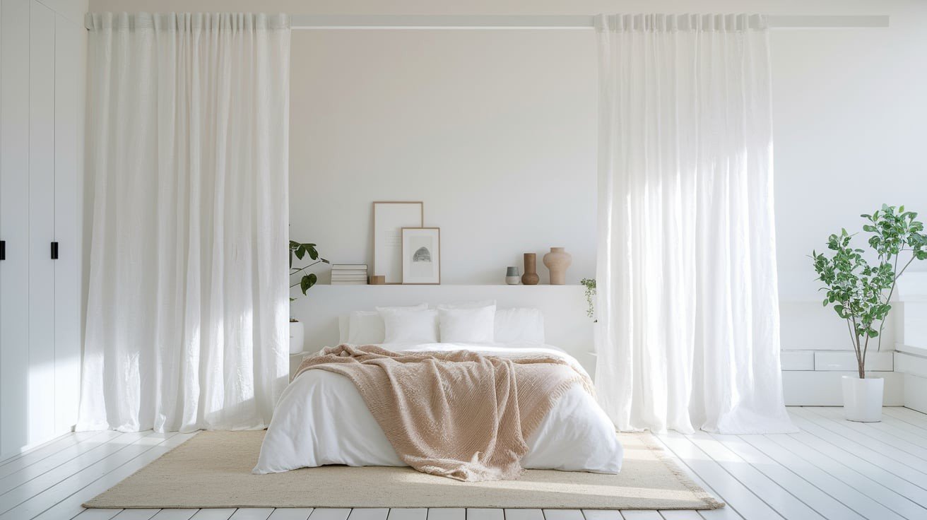 Sheer White Curtains to Keep Things Light and Airy