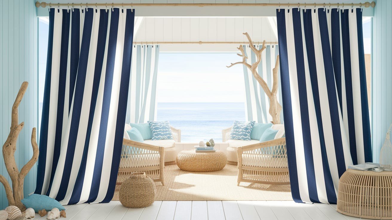 Striped Curtains for a Preppy or Nautical Look