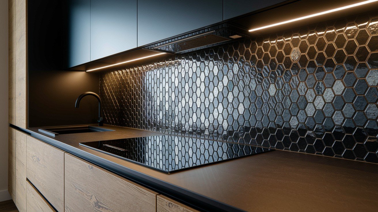 Textured Glass Mosaic Tiles
