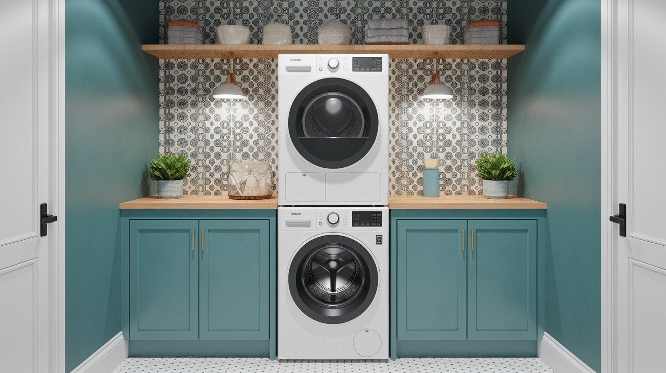 Textured Tile or Wallpaper Backsplash
