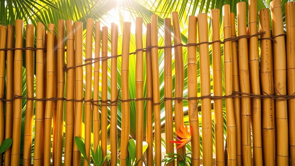 Tropical Paradise Bamboo Fence