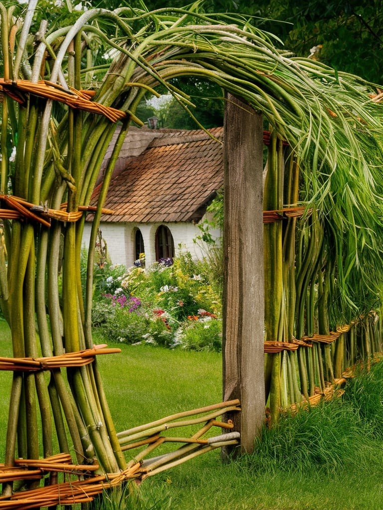 Vertical Bamboo Garden Fence