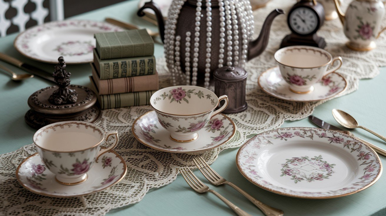 Vintage English Tea Table