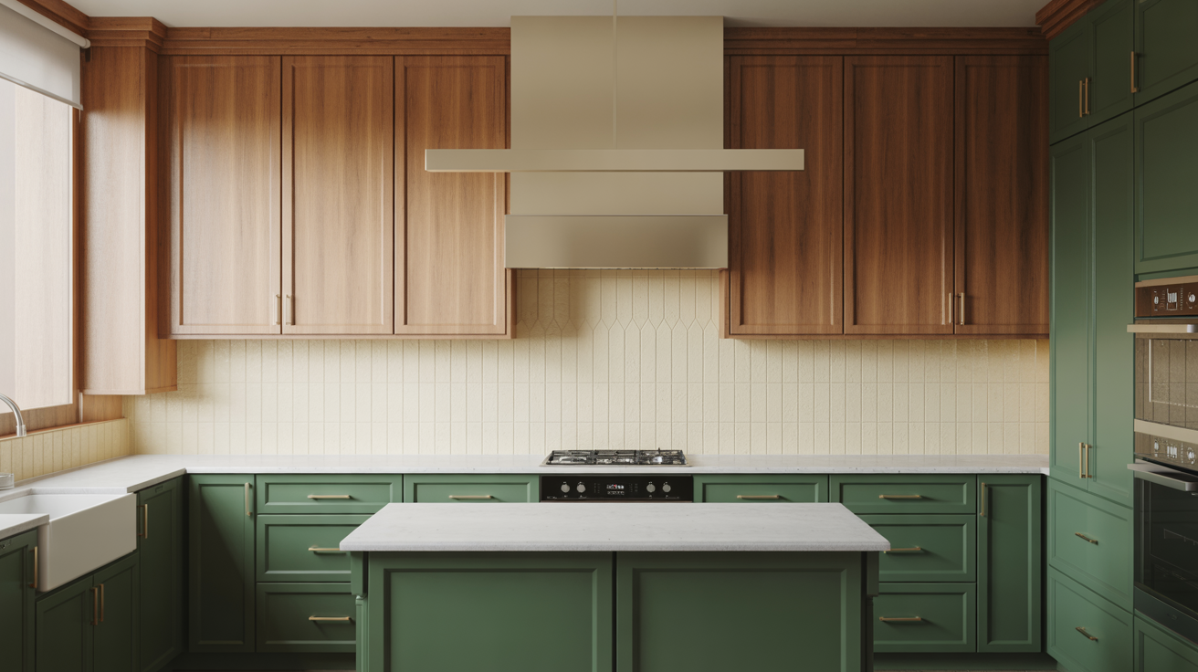 7. Using Bold Color Accents With Honey Oak Cabinets