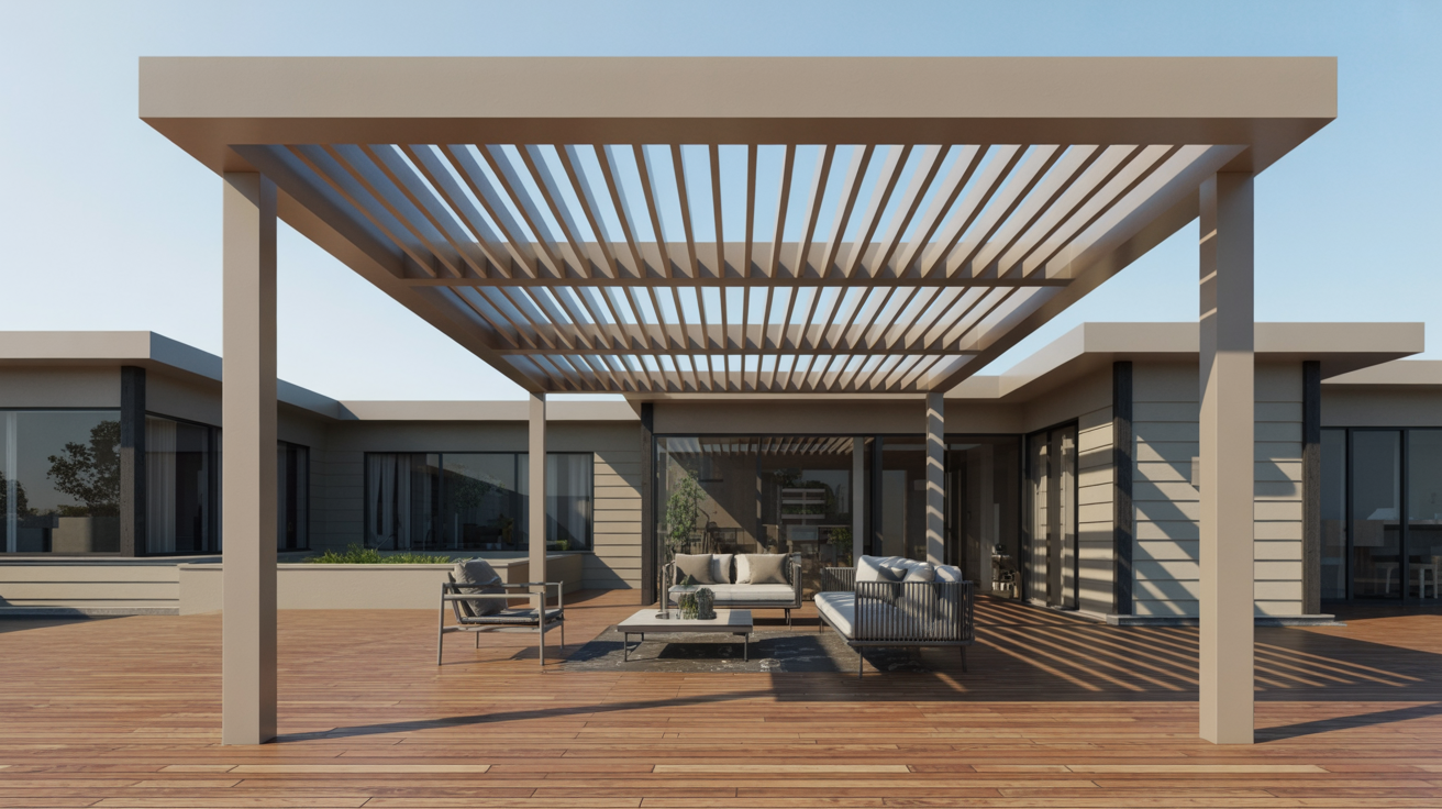 Modern Deck Pergola Extension