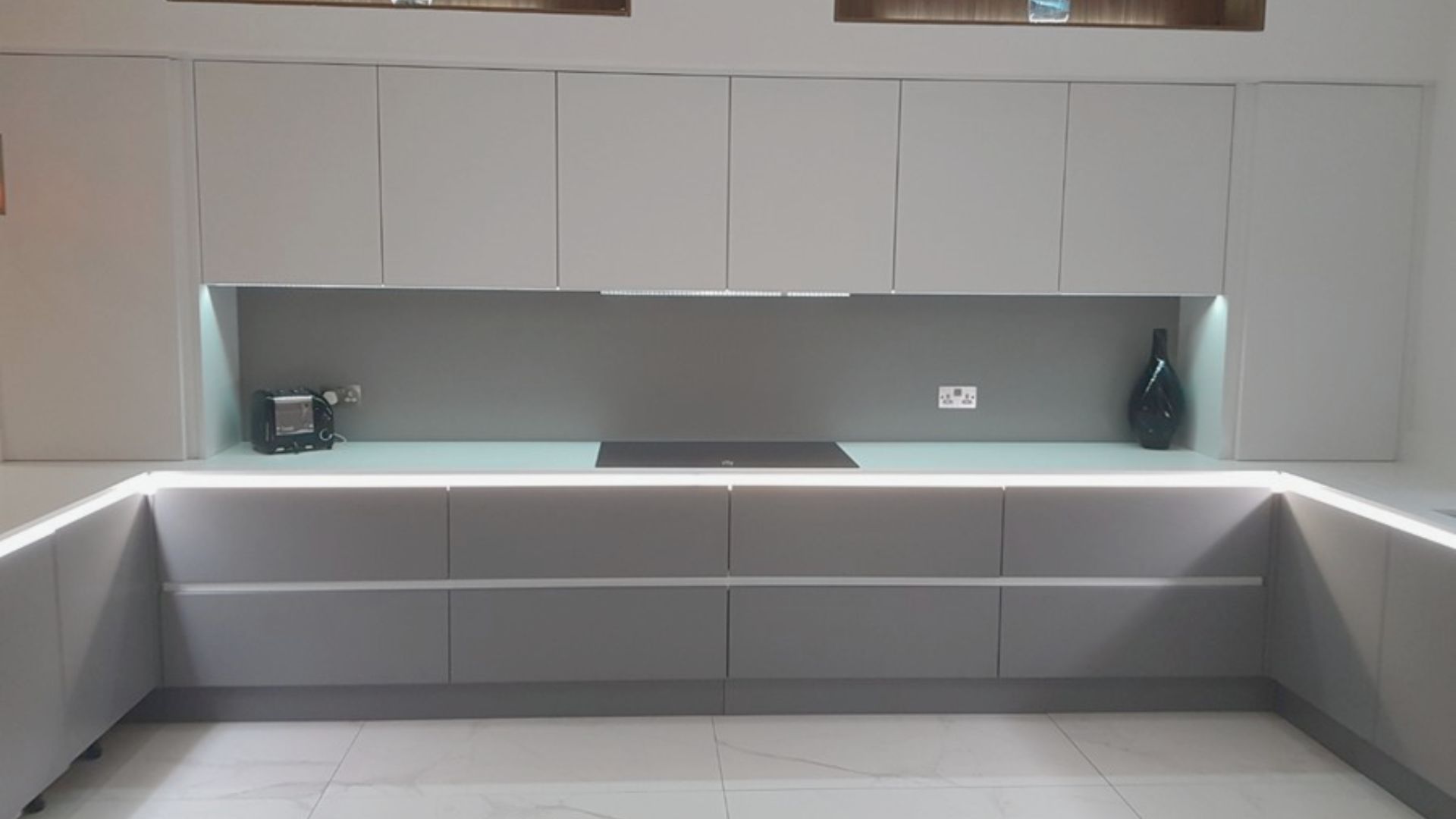 True Handleless Cabinets with Rail Systems